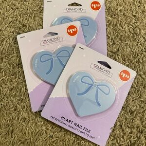 NWT Blue Heart Bow Nail File Bundle
